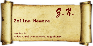 Zelina Nemere névjegykártya